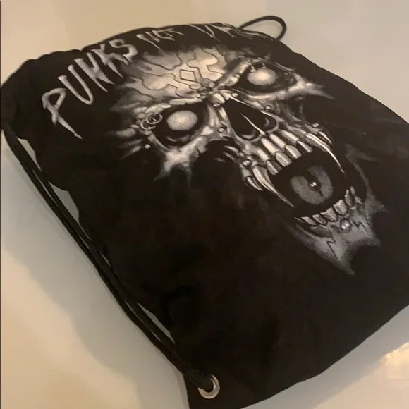 Drawstring “Punks Not Dead” back-sack bag - Picture 4 of 5